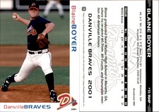 Blaine Boyer 2001 Grandstand Danville Braves #NNO Card *AutographDen*