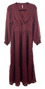 Pepe Jeans Maxi DRESS Long Sleeve Semi Sheer Lined Size Large - Bild 1 von 16