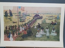 Maurice Prendergast Vintage Print "Boat Landing" 18.5"×26.5" 1960's G637