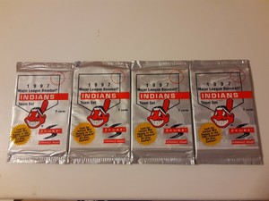 1997 Cleveland Indians Major League Baseball Cards- 4 Pack