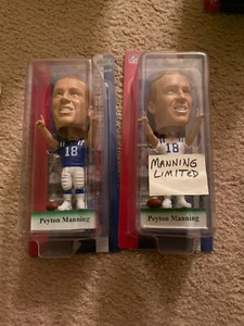 2- 2002 PLAYMAKERS PEYTON MANNING. 1 BLUE REGULAR & 1 SP VARIANT WHITE BOBBLE - Picture 1 of 2
