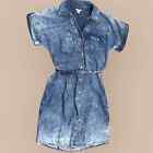 GUESS Stone washed Button up dress women’s size S