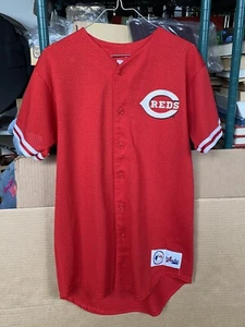 Vintage Cincinnati Reds Ken Griffey #30 Majestic Jersey Red Adult Size XL - Picture 1 of 23