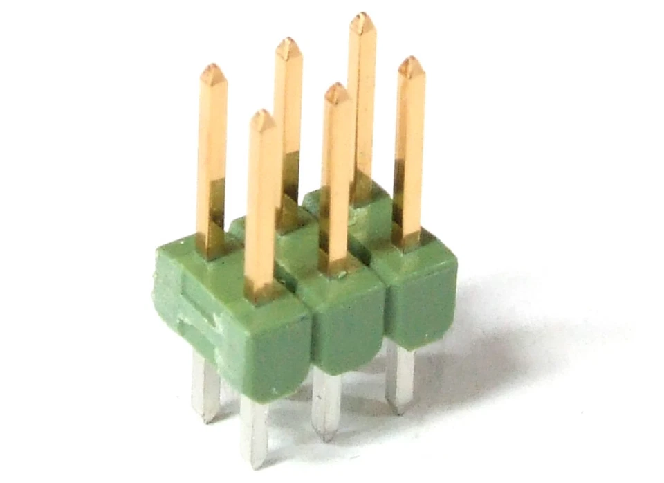 Tyco 826632 6 pines 2x3 doble fila pin cabezal conector macho regleta de lápiz dorado 2,54 mm Foto 1 de 1