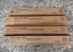 4 x New Ricoh Savin Lanier 841582 841453 841454 841455 CMYK Print Cartridge Set - Picture 1 of 6