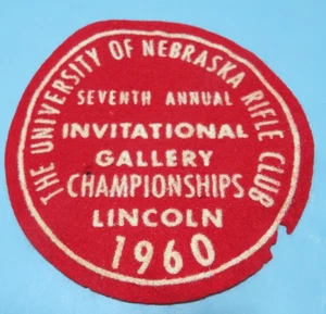 1960 Patch University of Nebraska Rifle Club 7th Annual Gallery Championships - Bild 1 von 2