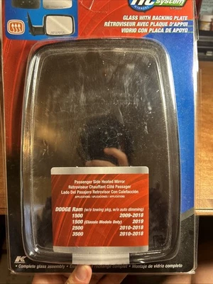 Espejo retrovisor eléctrico de vidrio térmico lateral para pasajero Fit System 30244 para Dodge Ram Foto 1 de 2