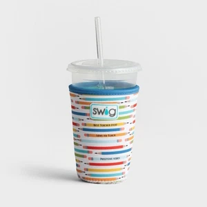 Swig Life Medium Iced Cup Coolie Coozie, Standard 22oz Medium, Best Teacher Life - Picture 1 of 12
