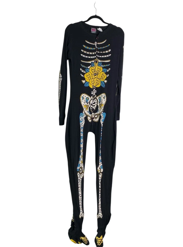 Too Fast Brand Apparel Long Johns Mono Esqueleto Día de Muertos Talla M Foto 1 de 4
