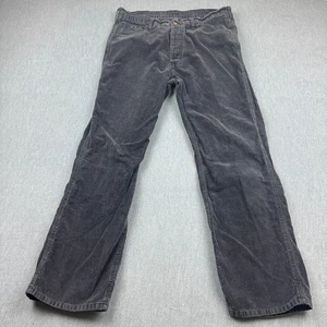 Carhartt Pants Mens 34X32 Gray Corduroy Trousers Button Fly Workwear Carpenter - Picture 1 of 14