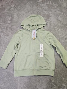 Giacca con cappuccio e zip Cat And Jack 5t verde oliva chiaro nuova  - Foto 1 di 2