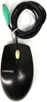 NOS! Compaq M-S69 p/n 334684-108 2-Button Scroll Mouse PS/2 Drk Gray 5V Logitech - Image 1 of 4