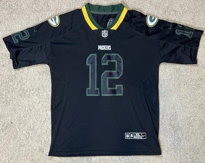 Camiseta preta Aaron Rodgers Green Bay Packers tamanho XL excelente estado - Imagem 1 de 4