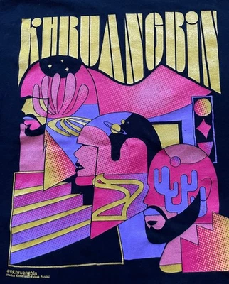 Camiseta Khruangbin 2021 Tour Band, Negra, Hombre’s Lrg, Psych Rock Dub Funk Soul Foto 1 de 4