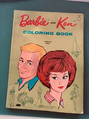 Vintage Barbie and Ken Coloring Book 1962 Mattel NICE! - Image 1 of 4