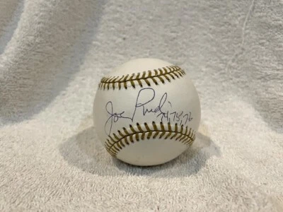 VINTAGE Joe Rudi 3x GG AUTO'D Gold Glove Baseball, Oakland A's California Angels - Image 1 of 4