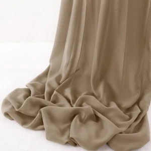 Nude 5 Yards 60" Wide Sheer Fabric Chiffon Fabric by The Yard Continuous Soli... - Picture 1 of 4