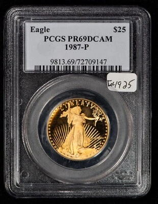 1987-P G$25 1/2 oz Gold American Eagle Proof Coin - PCGS PR 69 DCAM - SKU-G4925 - Image 1 of 4