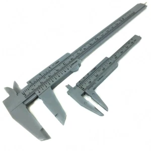 CALIPER MEASURING GAUGE 3 & 6" Vernier Plastic Ruler Sizing Tool Nuts Bolts Wood - Picture 1 of 4