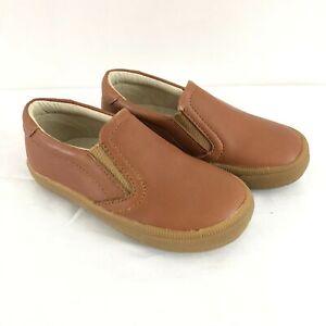 Old Soles Toddler Boys Loafers Leather Slip On Arch Support Brown Size 26 US 9.5