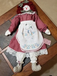 Handmade Raggedy Ann "Annie" Doll, Hand Embroidered 30" - Picture 1 of 5