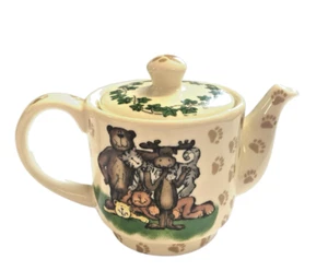 Boyds Bears Teapot 25th Anniversary Paul Cardew Design Animals 2004 Vtg signed - Picture 1 of 6
