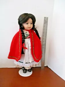 WESTMINSTER LITTLE RED RIDING HOOD Porcelain Doll & STAND~17" Tall (ao) - Picture 1 of 4