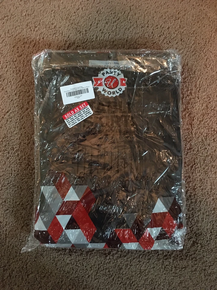 2 Faldas de Mesa Negras 29" x 14' Plástico Graduación Decoración Cubierta Foto 1 de 1