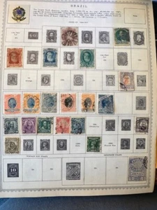 90 francobolli Brasile in pagine di album come da foto, risalenti al 1800 - Foto 1 di 15