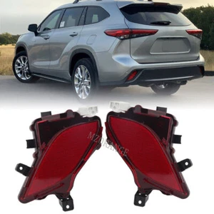 Left+Right Rear Bumper Light Reflector Lamp For Toyota Highlander 2020 2021-2023 - Picture 1 of 10
