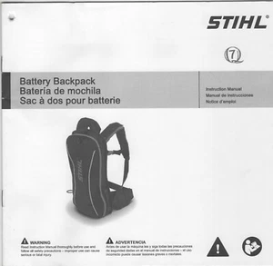 STIHL Battery Backpack Instruction Manual - Picture 1 of 1