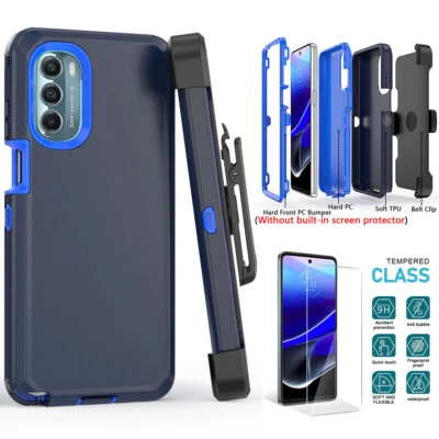 ESUKCESO For Motorola Moto G Stylus 5G 2022 Case+Screen Glass+Belt Clip Fits Otterbox