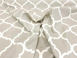 Home Decor Fabric Gray Ivory Trellis Geometric Drapery Fabric Richlooom BTY - Bild 1 von 2