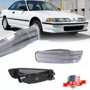 Clear Front Bumper Turn Signal Lights for 92-93 Acura Integra RS / GS / LS / GSR - Foto 1 di 8