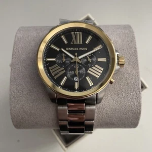 NWT ๐ Michael Kors MK8880 Men's Wren Chronograph 44mm 2 Tone Watch - Picture 1 of 6