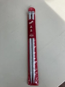 Pair of 10mm Essentials knitting needles -30 cm long in durable plastic - Picture 1 of 3