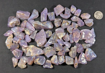 Holley Blue Agate Tumbles - Oregon - Half Pound Polished Tumbled Gemstones #5 - Image 1 of 4