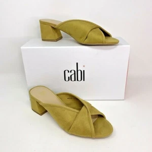 CAbi Womens Marigold Mustard Vegan Suede Mule Sandal #6018 Size 7 NEW - Picture 1 of 8