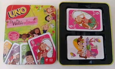Wellie Wishers UNO CARD GAME  American Girl Tin Container Mattel 2017 *COMPLETE* - Image 1 of 4