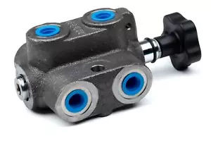 Metro Double Selector Valve, 6 Port, 2 Position, 20 GPM, SAE 8 Port Size, Knob - Picture 1 of 4
