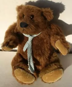 Bearly There Linda Spiegel Artist Bear ZEKE Jointed Teddy Bear Blue Striped Tie - Picture 1 of 1