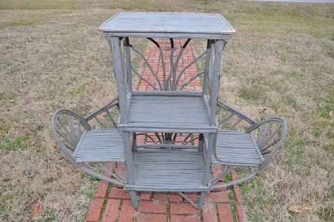 Adirondack Style -  Bentwood Painted Plant Stand - Etagere Cover