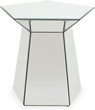 Andre Modern Pentagon Accent Table with Mirrored Finish