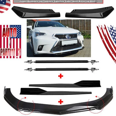 Front Bumper Lip Spoiler Splitter Side Skirt Rear Lip Body For LEXUS CT200H - Image 1 of 4