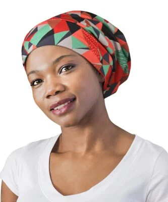 Satin Sleep CapSilk Lined Extra Large Black Women Natural Hair Bed Bonnet - Image 1 of 4
