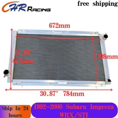 Radiador de aluminio para 1992-2000 SUBARU IMPREZA WRX STI GC8/GF8 92 93 94 95 00 MT Foto 1 de 4