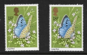 1981. Butterflies. 18p value with large gold shift error. Unmounted mint. - Picture 1 of 1