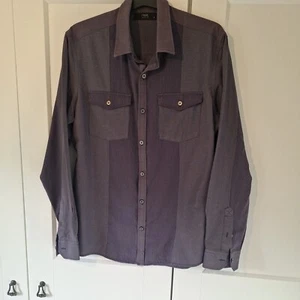 Mens Lond Sleeved Purple Shirt - Picture 1 of 3