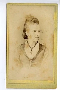 (w16b72-100) Victorian Real Photo CDV, Lady In Crinoline, Harrison, LEEDS - Picture 1 of 1