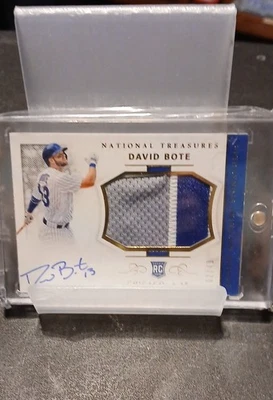 2018 Panini National Treasures - Rookie Materials Signatures David Bote #57 Gold - Image 1 of 2
